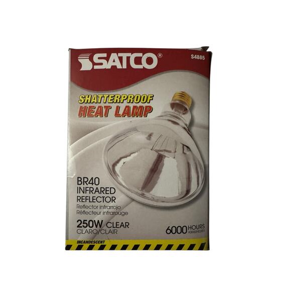 Satco 250W Shatterproof BR40 Infrared Heat Lamp (NIB) - Picture 1 of 3